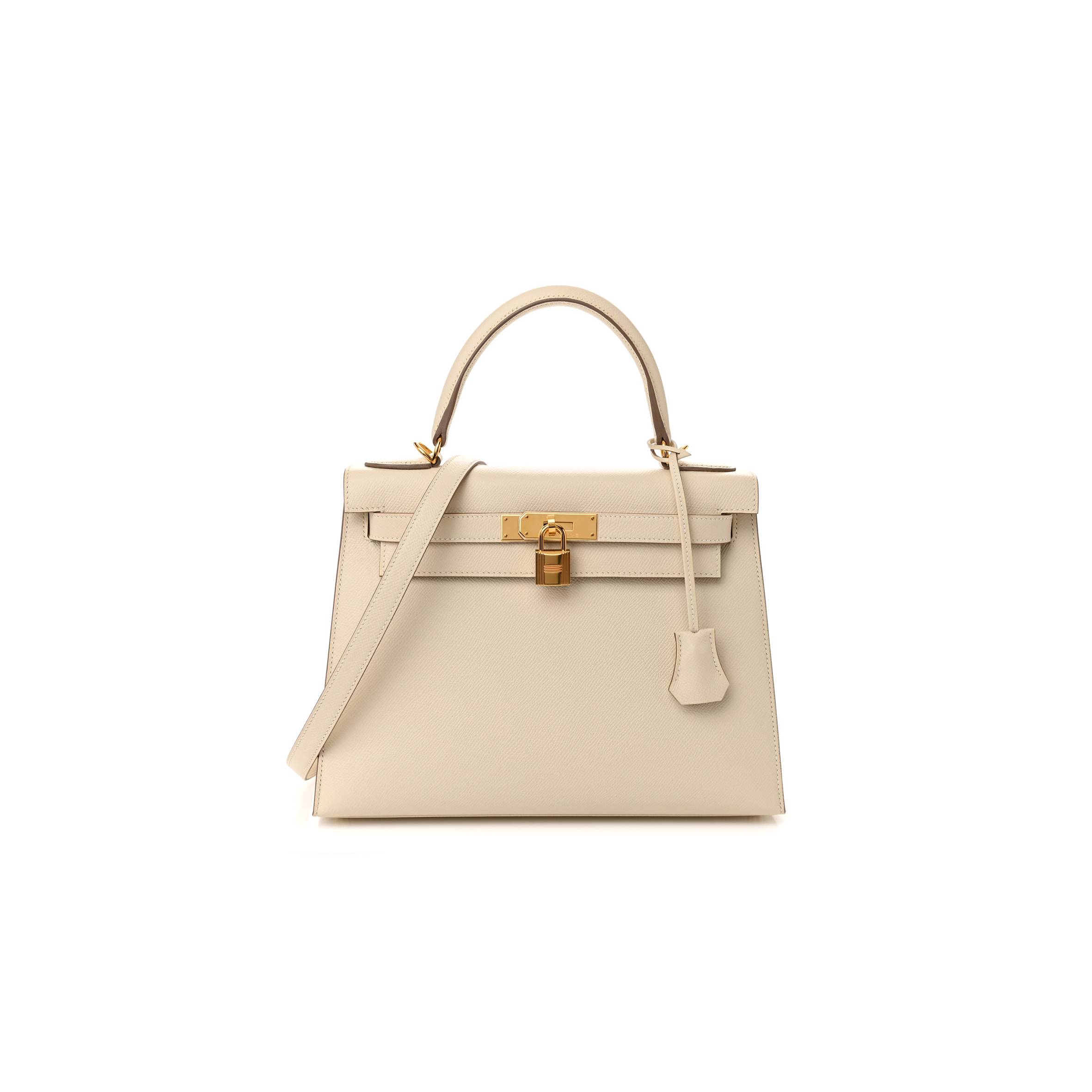 H**mes epsom kelly sellier 28 craie 1380501 (28*21*11cm)